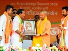 सीएम योगी ने पश्चिम बंगाल के चुनावी रण में भाजपा प्रत्याशी के पक्ष में जनसभा को किया संबोधित