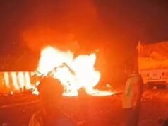 मिर्जापुर में भीषण टक्कर के बाद बोलेरो धू-धू कर जली, 11 की दर्दनाक मौत