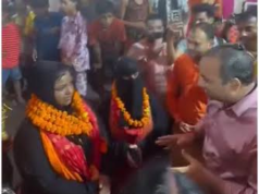 गाजियाबाद में धार्मिक आस्था की अनोखी तस्वीर, हरिद्वार से कांवड़ लेकर डासना मंदिर पहुंचीं तीन मुस्लिम महिलाएं