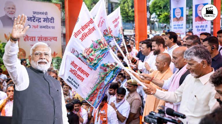Filmitics Media AI Generated On PM Modi's 76th birthday, CM Yogi highlighted achievements, stating that the lives of crores of people have been transformed.