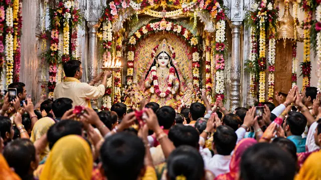 बरसाना में धूमधाम से मनाई गई राधा अष्टमी, लाखों श्रद्धालुओं ने किए राधा रानी के दर्शन -